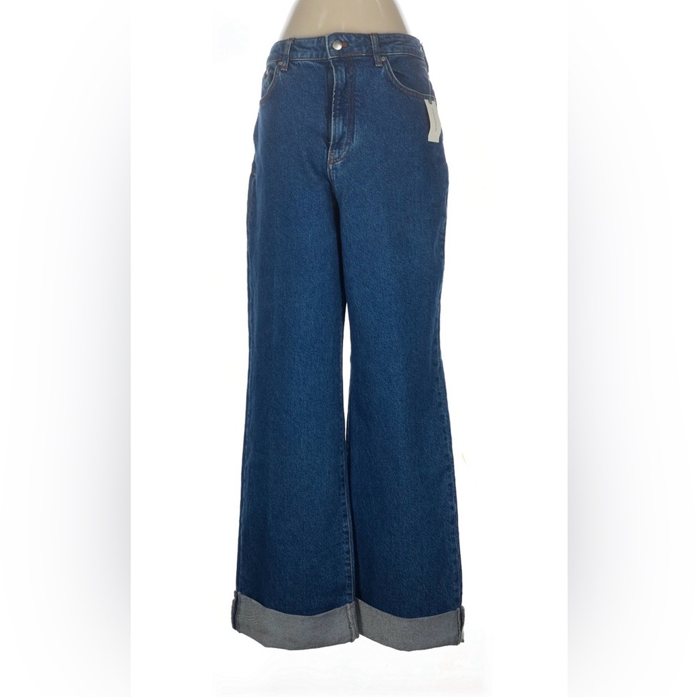High Rise Cuffed Wide-Leg Jeans Pilcro by Anthropologie, size 29